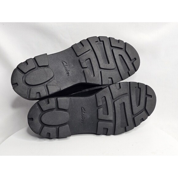 Clarks Collection Leather Suede Loafers Calla Ease Black Leopard Women’s Size 6 - Picture 7 of 8